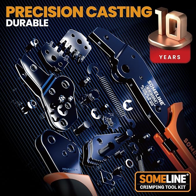 SOMELINE Crimp Tool Connector Kit, 24 Types, 32-20 AWG Crimper, JST-XH 2.5mm/Du Pont 2.54mm/KF2510 2.54mm Connector kit, Crimping Pliers for JST, Du pont, KF2510, Molex, AMP EI Series