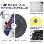SALI 40 Pack Cut Off Wheels 4.5 Inch General Purpose Metal Depressed Center Cutting Wheel for 4.5" Grinders- Cutting Disc Aggressive Cutting 4.5" x 3/64" x 7/8" Operating Up to RPM 13300 and 80 M/S
