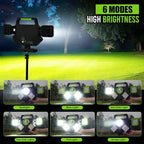 SYLSTAR 55W Rechargeable Work Light, 5000LM Magnetic Work Light, Foldable&360° Rotatable Led Work Light with 6 Light Modes, Portable Work Lights for Mechanic Jobsite Workshop Car Repairing