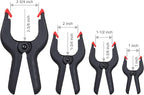 FASTPRO 20-PACK 4-Size Nylon Plastic Spring Clamps with String Bag Organizer, Included 6-1/2in., 4-1/2in., 3-1/2in.and 2-1/2in.