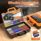 Preciva Ferrule Crimping Tool Kit - AWG 28-5 (0.08-16mm²) Self-Adjustable Ratchet Ferrule Terminals Crimping Tool, Quadrilateral Ferrule Crimper with 1500Pcs Ferrules Connectors