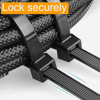 Zip Ties 8 inch Black Zip Ties with 50 Pounds Tensile Strength,Cable Ties,100 Pack, by Tantti Supply