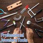 Chumia Jewelers Tools Set Including Jeweler's Saw Frame 144 Blades Third Hand Tweezers Wooden Pin Clamp Multipurpose Needle File Wooden Ring Clamp Ring Sizer Mandrel Measuring Tool Mallet Hammer