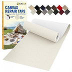 Canvas Repair Tape, 3.2 x 63 Inch Waterproof Heavy Duty Fabric Tape for Furniture, Self Adhesive Canvas Repair Patches for Boat Covers, Sofas, Tents, Louge Chairs, Canopy, Awning Ivory White