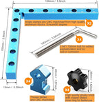 90 Degrees Positioning Squares, Right Angle Squares with 4 Clamps, Aluminium Alloy L-Type Corner Clamp Woodworking Clamping Tool for Picture Frames, Boxes, Cabinets (5.9in)