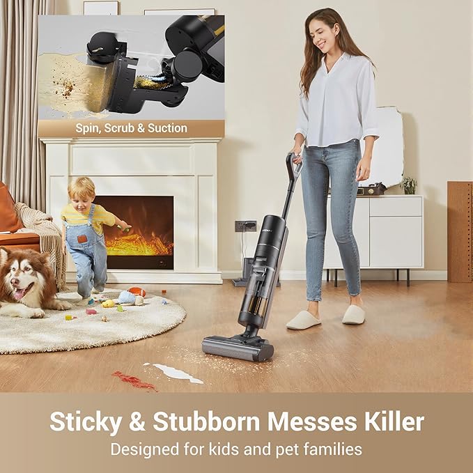DREAME G10 Wet Dry Vacuum Cleaner, Cordless Vacuum Mop All in One with Auto Self-Cleaning, Up to 30 Mins Runtime, Cordless Floor Cleaner Machine for Hard Floors, Edge Cleaning Wet Dry Vacuum