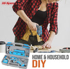 Hi-Spec 35pc Blue Tool Kit with 3.6V USB Electric Screwdriver and Drill set. Complete General Tool Set