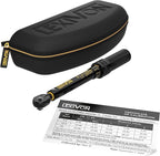 LEXIVON Bike Torque Wrench 1/4-Inch Dr. 15-Piece Kit | 72-Tooth Gear, Dual-Direction Click Type 2~26 Nm / 17.7~230.1 in-lb (LX-191)