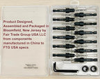 FTG USA 12 Pc #6 (9/64") Countersink Drill Bit Set for Wood with Tapered Drill Bit