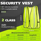 Jecery 60 Packs High Visibility Vest Safety Reflective Hi Visibility Mesh Vest Lightweight Neon Universal Size for Men Work Outdoor (M)