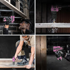 PULITUO 12V Pink Cordless Drill Set Power Drill Kit with Battery and Charger,electric drill home improvement,3/8-Inch Keyless Chuck,Built-in LED,21+1 Torque Setting small drill