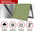 Redford Supply Co. Cold Snap (5°F) Backflow Preventer Insulation Cover, 3-Way Custom, 30"W x 24"H, Pipe Insulation, Water Sprinkler Covers for Outside, Sprinkler Backflow Cover for Winter (Green)
