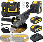 5" Cordless Angle Grinder Kit, Brushless Battery Grinder with 2x4.0Ah Batteries & Charger,125MM 10000 RPM Variable Speed Amoladora Angular,Esmeriladora for DIY Metal Cutting,Grinding,Polishing