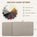 2 Pieces 9 x 11 inch Canvas Repair Patches Canvas Fabric Patch Self-Adhesive Canvas Repair Tape Waterproof Fabric Repair Patches Repair Patch Kit for Boat Cover Sofa Chair Couch Tent Bag (White)