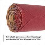 3M Stikit Red Abrasive Sanding Discs, 01105, No Hole, 6 in, 800+ Grade, Pack of 100 Discs, for Auto Sanding, Primer Sanding, E-Coat Sanding