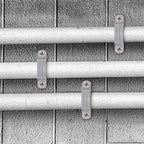 1/2 Inch PVC Pipe Strap, 2-Holes Conduit Pipe Clamps Plastic Pipe Supports (Grey,20 Pcs)