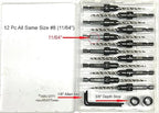 FTG USA 12 Pc #8 (11/64") Countersink Drill Bit Set with Depth Stop Collar, Hex Wrench - Tapered Drill Bits for Wood