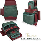 Nylon and Leather Tool Belt | Framing Tool Bags | Leather Tool Belts | Nylon Tool Pouch | Carpenter Tool Belt | Construction | Framers | Electrician (Green)