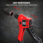 Rivet Gun, GIANTISAN Pop Rivet Tool Kit with 200 Rivets and 4 Drill Bits, Manual Hand Riveter Kit with Rugged Carrying Case
