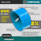 1-1/2 Inch Hole Saw with Arbor for Metal and Wood Cutting, Bi-Metal Hole Cutter, 1-1/2" Hole Saw Kit for Drywall, Wood, PVC Boards, Fiberglass and Vent Pipes