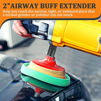 5/8"-11 Angle Grinder Extension Shaft Connecting Rod 2" Airway Buff Extender Durable Aluminum Extension Shaft for Power Angle Grinder and Buffing Wheel Polishing Kit Accessories - Black
