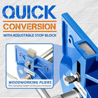 7 Inch Woodworking Vise, Heavy-Duty Cast Iron Wood Working Vise Quick Release Lever for Workshop and Home Use