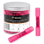 Wirefy 200 Wire Connectors - Wire Butt Connectors Heat Shrink - Heat Shrink Crimp Connector for Wiring - Electric Marine Grade Connector Waterproof Butt Splice Electrical Kit