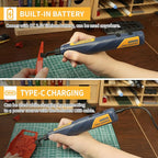 Cordless Pen Sander, 5-Speed and USB Charging with LED Light, Multi-Purpose Power Tool, Mini Power Sander for Sanding, Polishing, Finishing, DIY Crafts