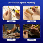 ELK Customizer Engraving Pen for All Materials - 2025 UPGRADED Torque - Rechargeable, Wireless & Beginner Friendly - Engrave 50+ Surfaces - For DIYers & Artists - 30+ Bits & Tools Included - Gold