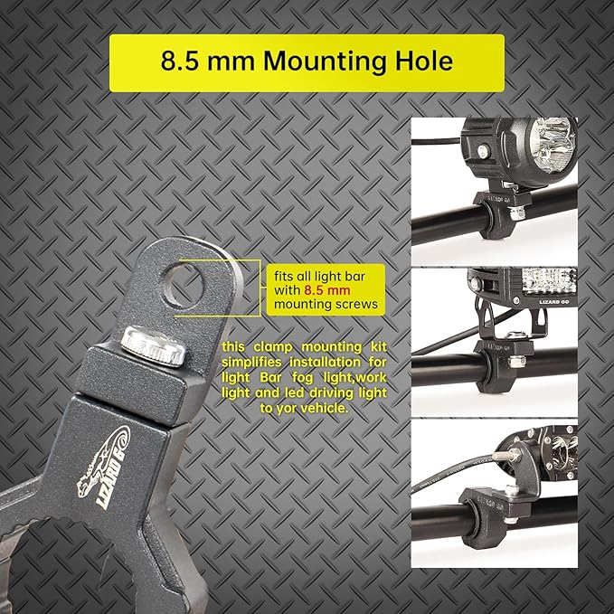 0.75 to 1.25" Bar Clamps Heavy Duty for UTV/ATV/Snowmobile/Motorcycle/Scooter Handlebar Mount(2Pack)