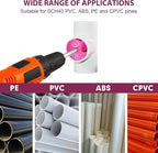 1 Inch PVC Pipe Reamer, PVC Fitting Saver, Plastic Pipe Fitting Reamer Socket Saver Plumbing Tool for Schedule 40 CPVC ABS Hub, with 3/8-Inch Hex Shaft, Fits Standard 1/2" Drills