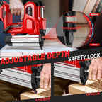 SILVEL 2" Cordless Brad Nailer, 2-in-1 21V Electric Brad Nailer Stapler with 2 * 4.0Ah Battery, 1000pcs Nails, 18GA Staples, Adjustable Depth for Woodworking, Home Improvement