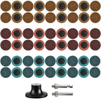 57Pcs 2 Inch Quick Change Sanding Discs Nylon Surface Conditioning Discs with 1/4" Roll Lock Holder for Die Grinder - Ideal for Surface Prep Grinding Polishing Deburring Rust & Paint Removal
