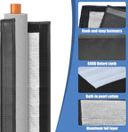 1PCS HVAC Copper Pipe Insulation Cover 3FT, 36×10.2 Inch with 15 Zip Ties 3-Layer 600D Oxford HVAC Line Insulation Sleeve for Outdoor, AC Pipe Insulation for Central Air Conditioning and Mini Splits