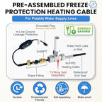 MAXKOSKO In Line Self Regulating Heating System,CSA Certified, Can be Used in Both Plastic and Metallic Pipes, In Pipe Freeze Protection Heating Cable, 100 Ft 120V
