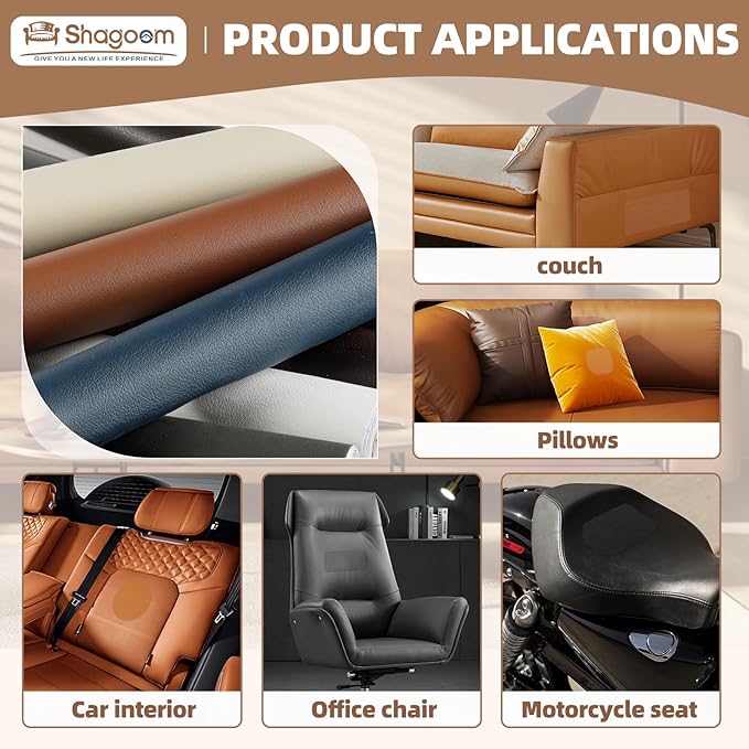 Leather Repair Patch, 17X79 Inch Repair Patch Self Adhesive Waterproof, DIY Large Vinyl Patches for Couches, Furniture, Kitchen Cabinets, Wall （Black, 17X79 Inch）
