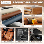 Leather Repair Patch, 17X316 Inch Repair Patch Self Adhesive Waterproof, DIY Large Vinyl Patches for Couches, Furniture, Kitchen Cabinets, Wall （Brown, 17X316 Inch）