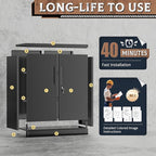 SUNCROWN Metal Storage Cabinets, 36”Locking Cabinet with Doors and Adjustable Shelves, Steel Utility Tool Garage Cabinets for Home, Office, Kitchen,Warehouse, Black