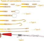 Jeemiter 24 FT Fiberglass Running Electrical Wire Cable Glow Rods Wire Pulling, Fish Rods Electrical Kit with 6 Different Attachments and Fish Tape Wire Puller Kit