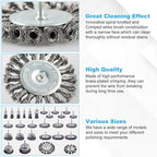 Rocaris 28 Pack Wire Wheel Brush, Carbon Steel & Twist Knot Cup Brush, Wheel Brush, Pen Brush Set with 1/4-Inch Round Shank for Rust Removal, Corrosion and Scrub Surfaces, Grey