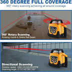 Iglobalbuy Automatic Self-Leveling Rotary Laser Rotating Horizontal & Vertical Laser Level Kit 500M w/Remote Control + Receiver, Leveling Transit Laser Level Red Beam for Construction (Rotary Laser)
