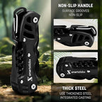 16 In 1 Pocket Knife multitool Military Grade Steel: Swiss Style Multi Functional Small Folding Knife with Keychain, Easy to Carry, Wine/Bottle Opener, Scissors, Saw, Screwdrivers