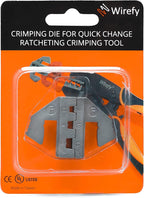 Wirefy Crimping Die for Larger Diameter Ferrule Terminals - 10-6 AWG