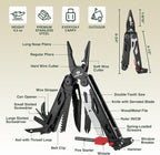 MOSSY OAK Multitool, 19-in-1 Stainless Steel Multi Tool Pliers, Survival Tools with Fire Starter, Window Breaker, Whistler, Self-locking EDC Gear with Sheath for Outdoor, Survival, Camping, Hiking