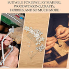 Lasnten 3 in 1 Professional Jeweler's Saw Set Saw Frame Adjustable with 144 Blades Wooden Bench Pin Clamp Set V-slot Bench Pin Jewelers Versatile Tools for Precise Jewelry Making DIY Wood Metal