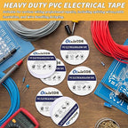 100 Rolls White Electrical Tape Bulk 3/4 Inch x 66ft, Waterproof Vinyl Electric Tape High Temp Insulation Tape for Electrical Protection Home Outdoor Electric Insulating Wire Wrapping