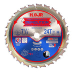 Demolition Circular Saw Blade Woodworking TA Series, 7-1/4" 24 Tooth 5/8" Arbor, Demolition/Frame, Special Anti-Thermal Adhesion Coating on Cutting Head -TA, DEM 7-1/4" 24T-TA