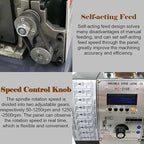 Metal Bench Lathe Machine 8 * 16 Inch Switch Imperial and Metric Scale Automatically for Milling Drilling Metal Working with Adjustable Speed 3-Jaw Chuck Emergency Stop Switch 1100W