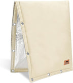 Backflow Preventer Insulation Cover - 2 Way Opening Pipe Insulation Cover for Irrigation Valve, Sprinkler Cover for Outside - Winter Freeze Protection Backflow Cover - 16" W x 20" H, Beige