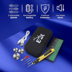 ELK Customizer Engraving Pen for All Materials - 2025 UPGRADED Torque - Rechargeable, Wireless & Beginner Friendly - Engrave 50+ Surfaces - For DIYers & Artists - 30+ Bits & Tools Included - Gold